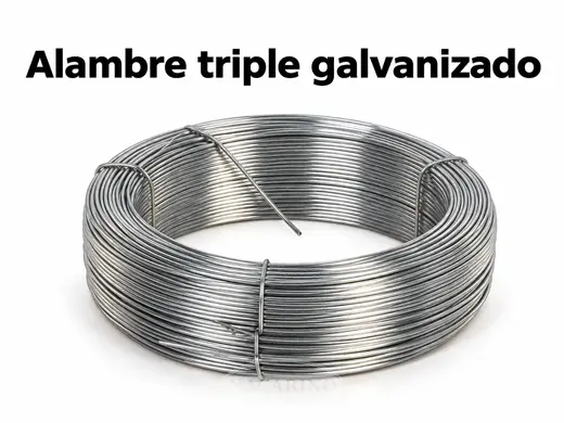 Rollo de alambre triple galvanizado para espaldera